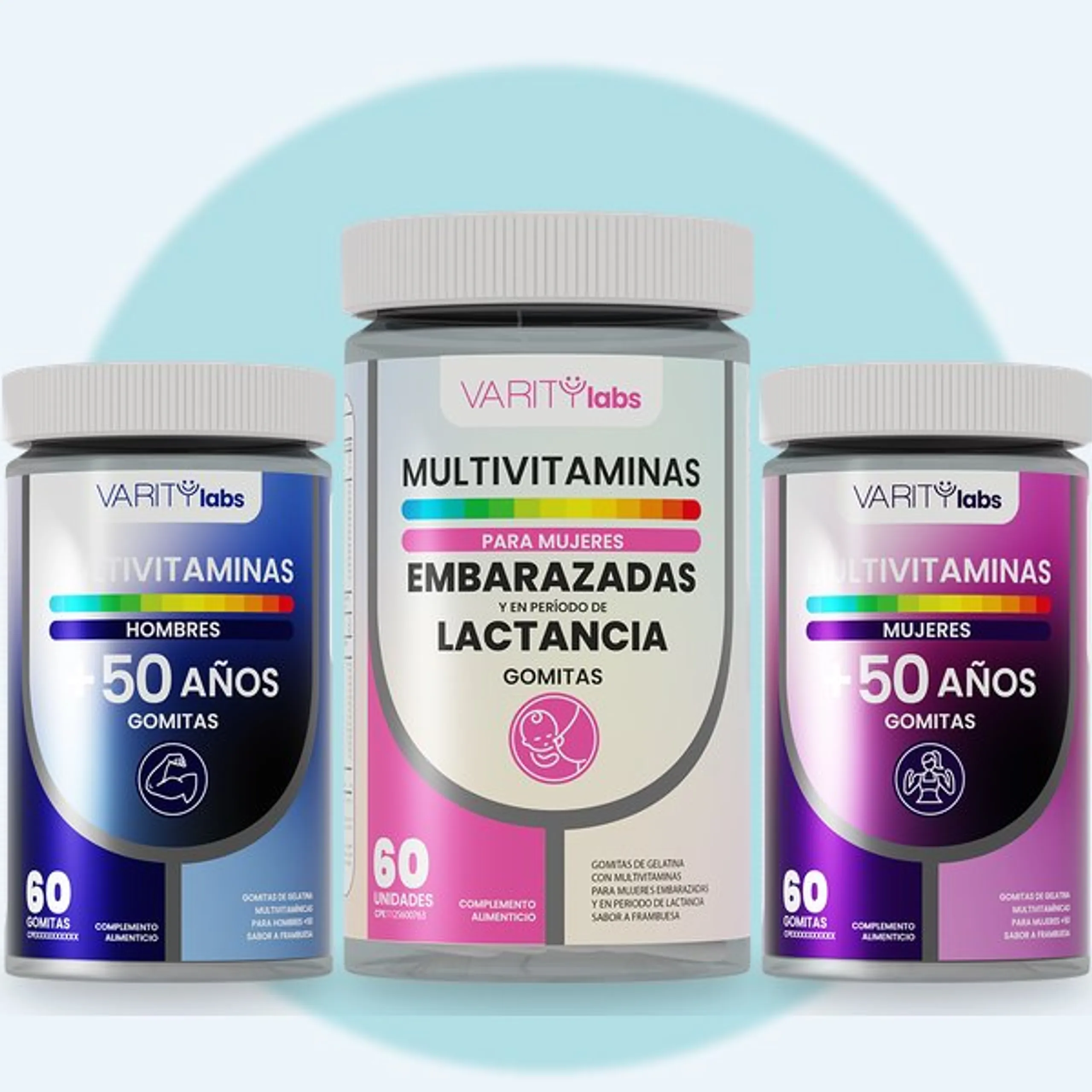 Multivitamínicos por etapa: mujer, hombre, +50, embarazo y niños